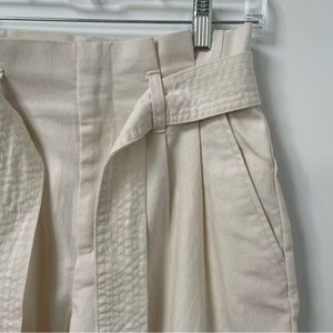 OFF-WHITE PLEATED PANT WITH BELT
